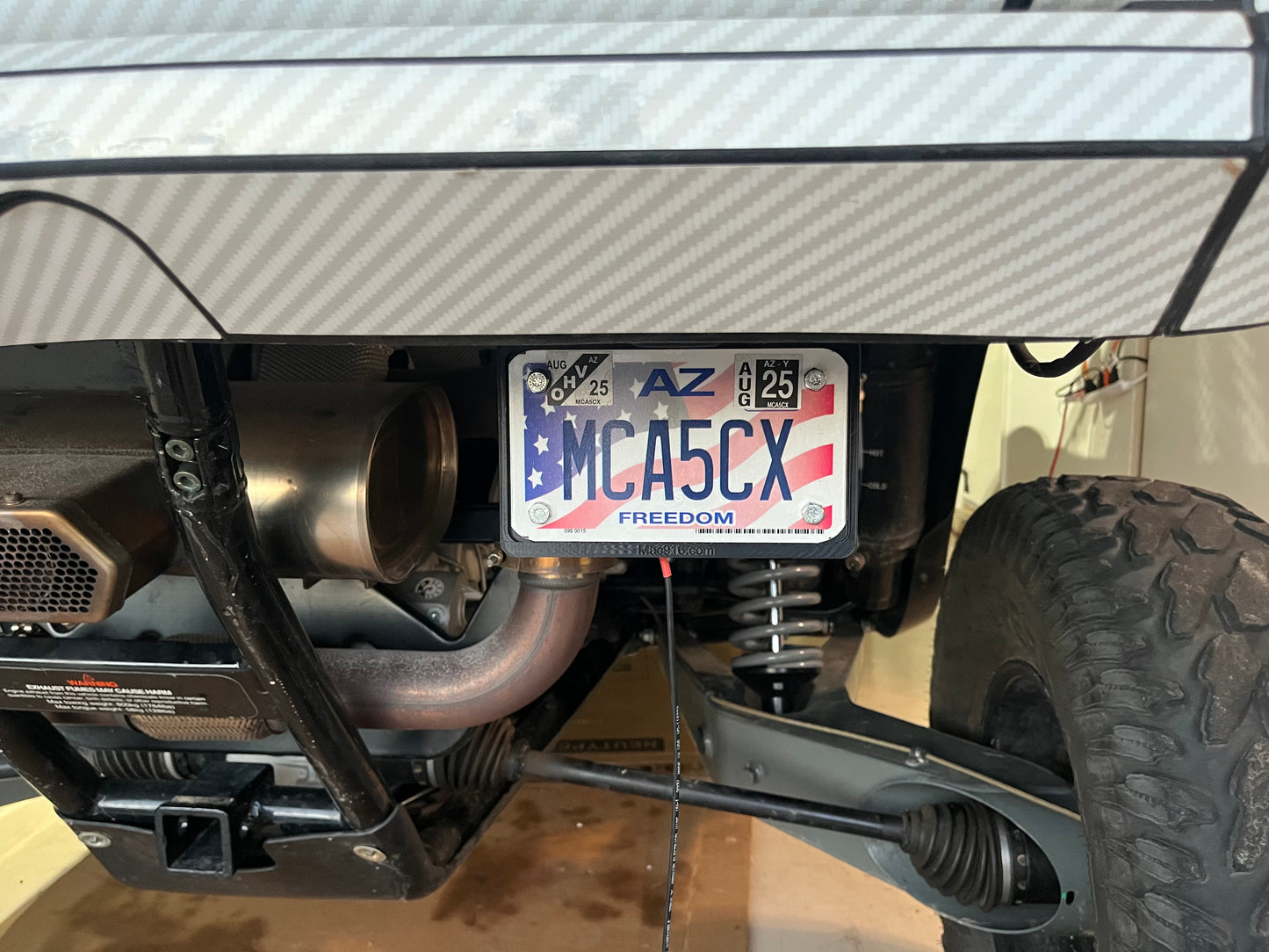 License Plate Mount with LED Light