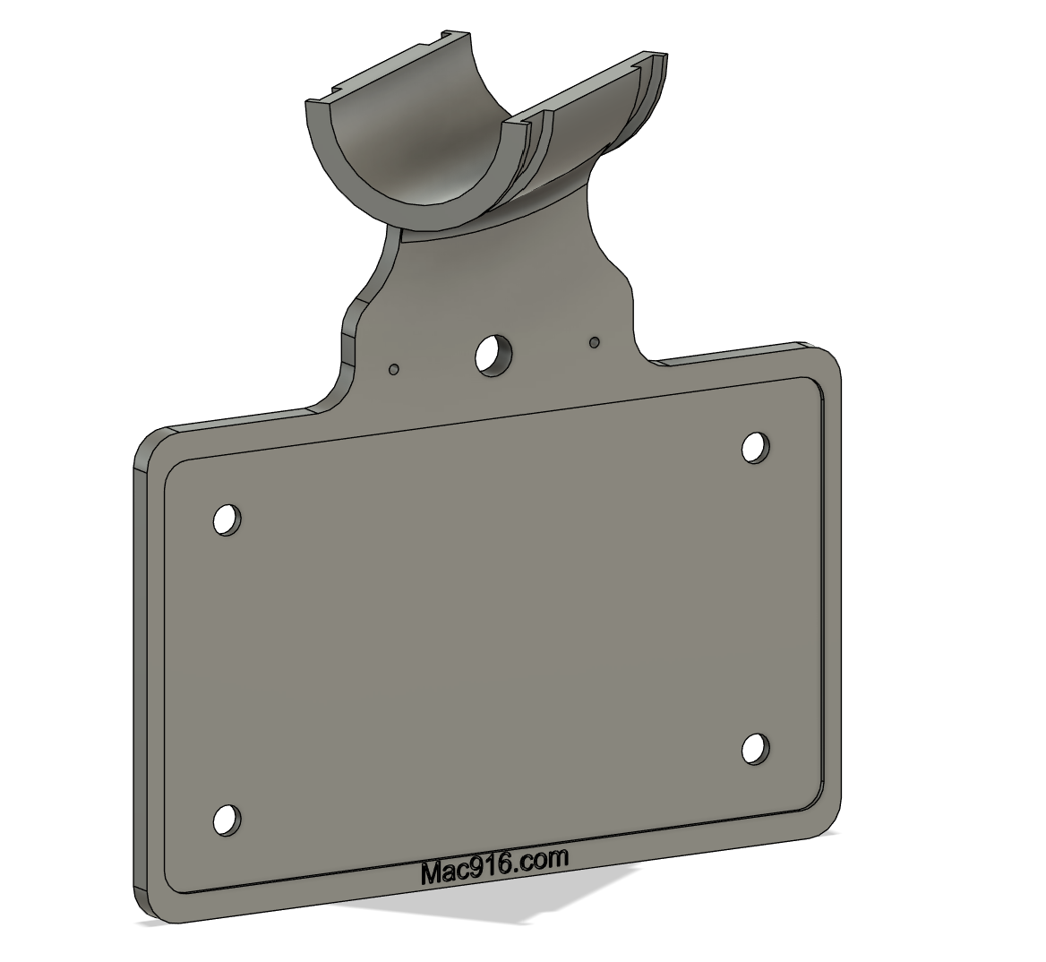 License Plate Mount with LED Light